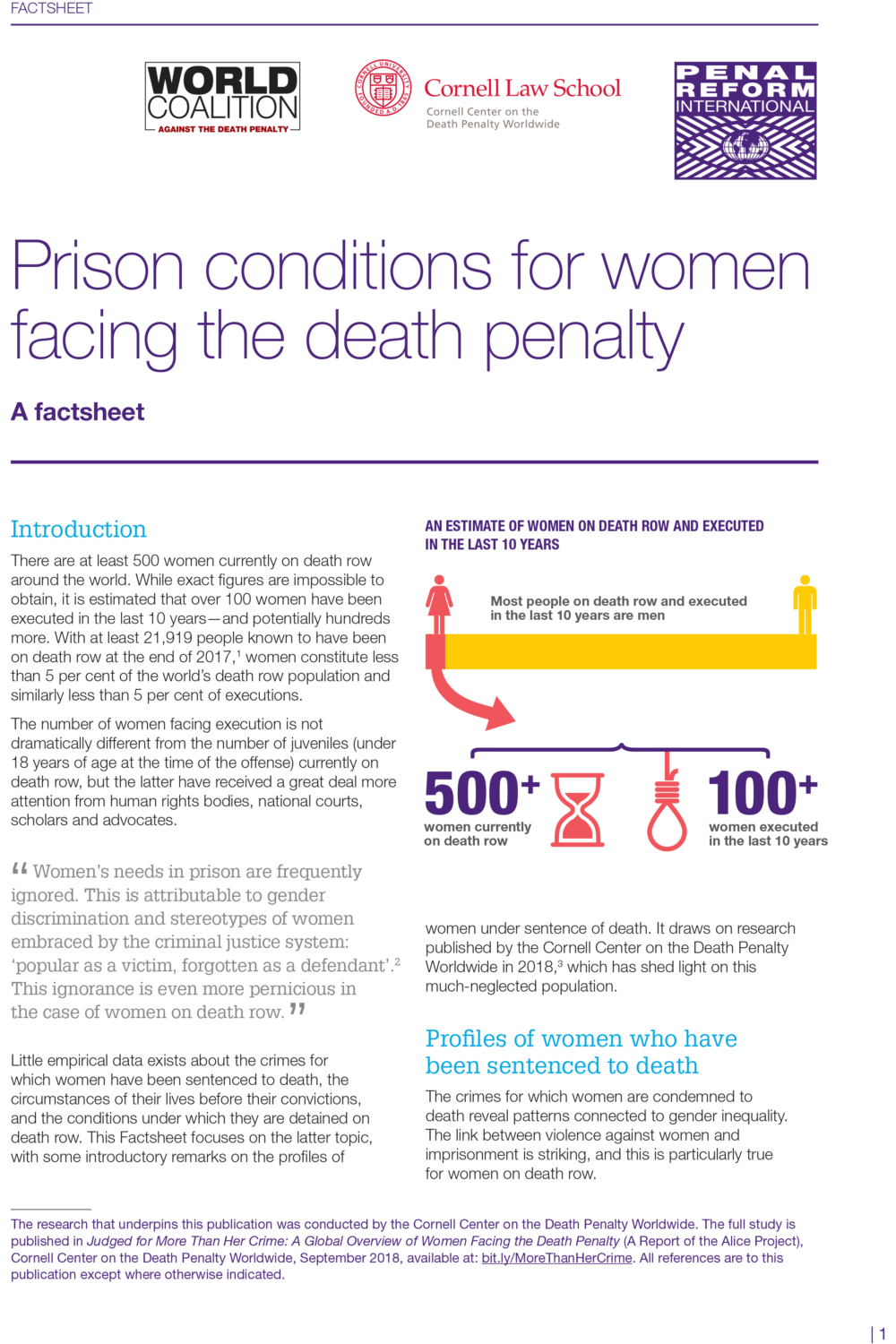 Prison Conditions for Women Facing the Death Penalty
